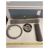 Chicken wire , electric fence wire and two rolls