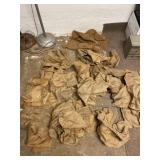 Empty gunny sacks