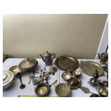 Silver plates, brass and aluminum pieces