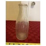 Glass Cloverleaf glass milk jug
