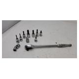 Snap-On 1/4 " socket wrench and drives