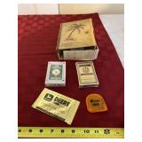 John Deere collector cards unopened, tape measure