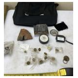 John Deere business bag, tape measure and pins