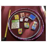 Hoola Hups , color pencils, stickers and cards