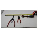 Snap-On tip lock ring plier,  pliers, punch and
