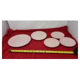 Lu Ray pastel Pink dinner plate, saucers, salad