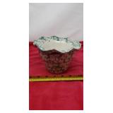 Speckled Sponge-ware chip dip holder