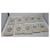 6 Massachusetts P , 4 Connecticut P coin Bags -