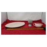 Lu Ray pastel Pink and gray, double egg cup,