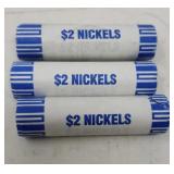 3) rolls of Nickels