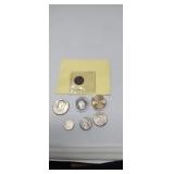 1953 Dime, 1964 Jefferson Nickel, Jackson