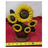 Cast Iron Sunflower door stop