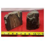Petrified Wood Book ends