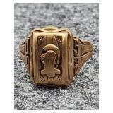 1952 Mens Class Ring 10k Yellow Gold 6.11g