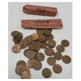 Roll of 1958 and 1958-D Wheat Pennies