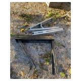 Three aluminum fold up sawhorses