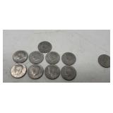 10) 1973 - D, P Kennedy Half Dollars