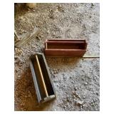 Two handmade wooden tool boxes