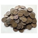 100 Un Searched Wheat Pennies