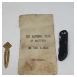 Boy Scout Book Mark, The National Bank Mattoon Il