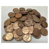 100 AU Wheat Pennies
