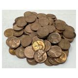 100 AU Wheat Pennies