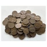 100 Un Searched Wheat Pennies