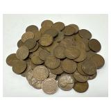 100 Unsearched Wheat Pennies