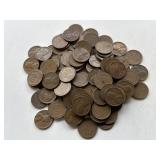 100 Un Searched Wheat Pennies
