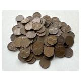 100 Un Searched Wheat Pennies