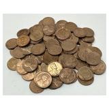 100 AU Wheat Pennies