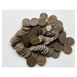 100 Un Searched Wheat Pennies