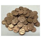 100 AU Wheat Pennies