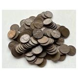 100 Un Searched Wheat Pennies