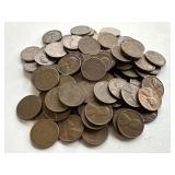 100 Un Searched Wheat Pennies