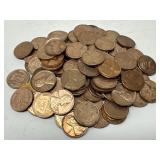100 AU Wheat Pennies