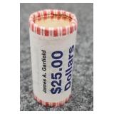 $25.00 Uncirculated Presidential Dollars James A.