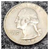 1956-D Washington Silver Quarter