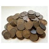 100 Un Searched Wheat Pennies