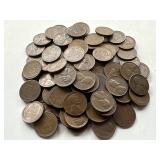 100 Un Searched Wheat Pennies