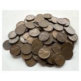100 Un Searched Wheat Pennies