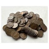 100 Un Searched Wheat Pennies