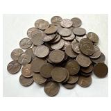 100 Un Searched Wheat Pennies