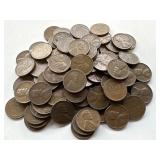 100 Un Searched Wheat Pennies