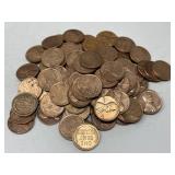 100 AU Wheat Pennies