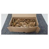 Box of Pennies unsorted.