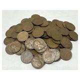 100 Unsearched Wheat Pennies