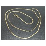 14k. Gold Italy 16in. Necklace 1.65 Grams