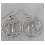 PI sterling Silver dangle Earrings 3.00g