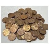 100 AU Wheat Pennies